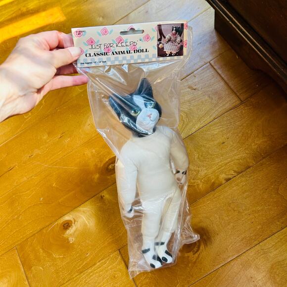 Vintage Just For Keeps Classic Animal Doll Cat 14" Tall - Picture 1 of 10